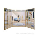 Big frameless tempered bathroom glass mirror